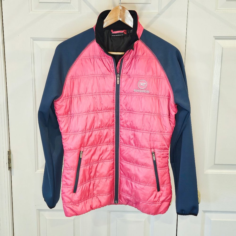 Rossignol BerryPink & Navy Womens Puffer Jacket Size Large